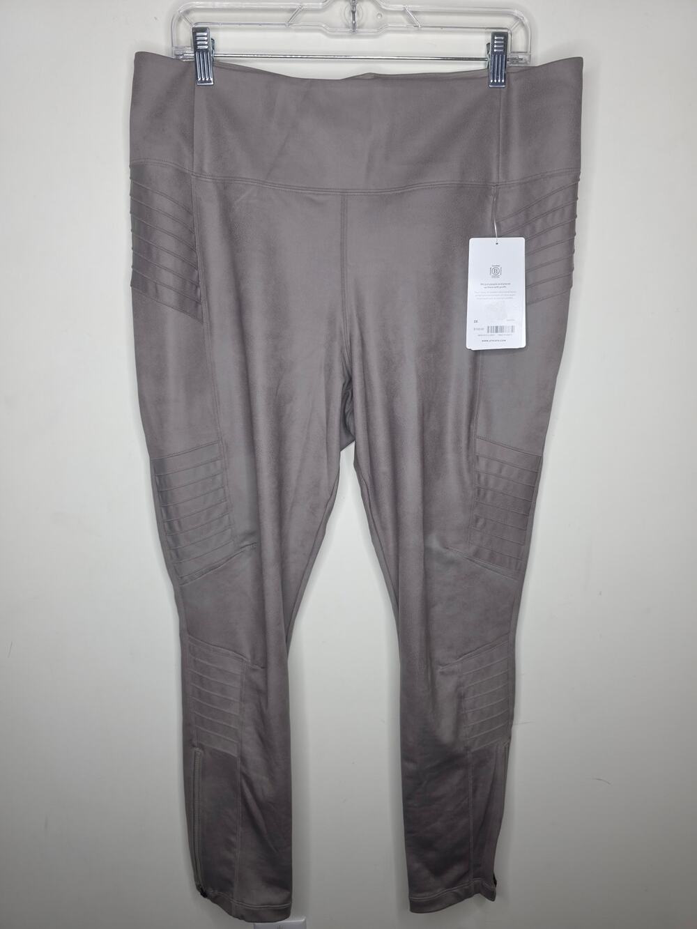 NWT Athleta Delancey Gleam Moto Tights leggings - bluff grey - 2X 2XL XXL